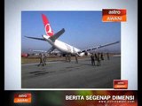 Turkish Airlines terbabas sewaktu mendarat