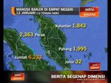 Mangsa banjir di empat negeri (12 Jan, 12 tengahari)