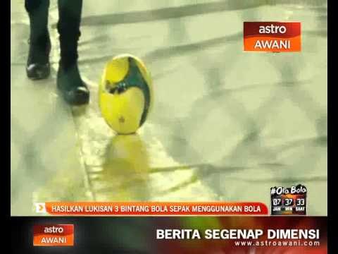 Lukisan 3 bintang bola sepak guna bola