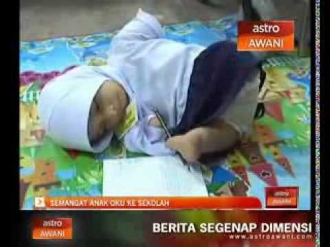 Semangat anak OKU ke sekolah