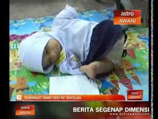 Semangat anak OKU ke sekolah