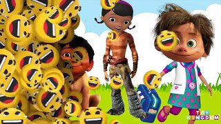 Wrong Heads Body Funny Coco Disney Doc McStuffins Good Dinosaur Croods Finger Family Song Kids