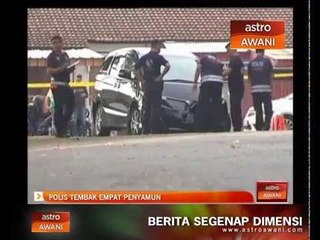 Polis tembak empat penyamun di Klang