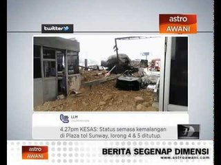 Foto kebakaran di plaza tol Sunway jadi perkongsian