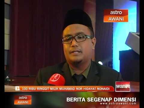 100 ribu ringgit milik Muhamad Nor Hidayat Nonaidi