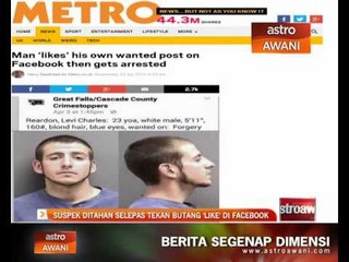 Suspek ditahan selepas tekan butang 'like' di Facebook