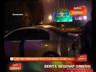 Download Video: Lari dari pemeriksaan polis, 2 remaja nyaris maut