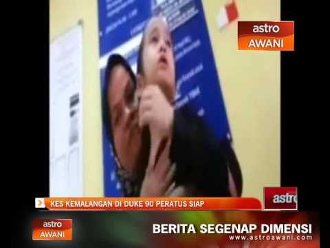 Kes kemalangan di DUKE 90 peratus siap