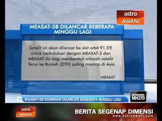 Download Video: MEASAT-3B dilancar beberapa minggu lagi