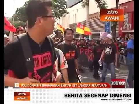 Polis dapati perhimpunan bantah GST langgar peraturan