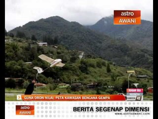 Guna dron nilai, peta kawasan bencana gempa