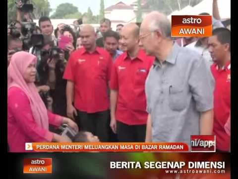 Perdana Menteri meluangkan masa di Bazar Ramadan
