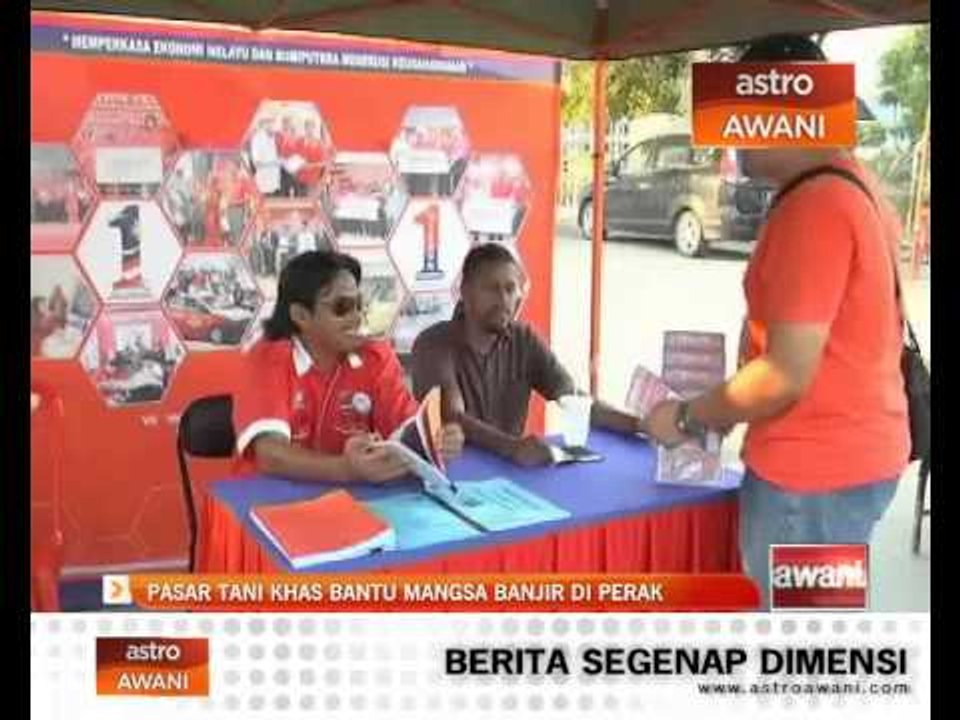 Pasar tani khas bantu mangsa banjir di Perak