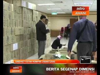 Sindiket cetak rompak dibanteras