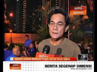 Agihan juadah berbuka puasa untuk polis trafik