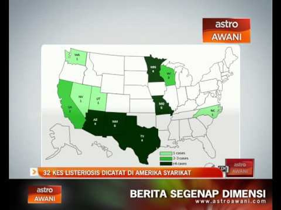 32 kes listeriosis dicatat di Amerika Syarikat