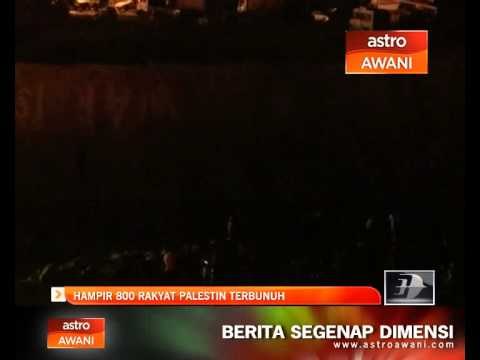 Serangan Israel akibatkan hampir 800 rakyat Palestin terbunuh