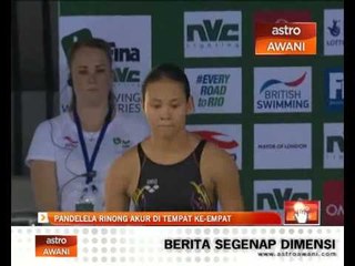 Pandelela Rinong akur di tempat ke-4