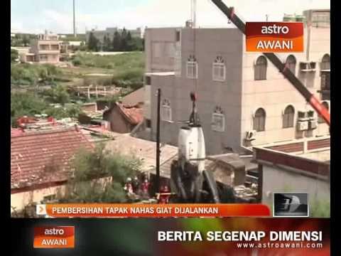 Operasi pembersihan tapak nahas TransAsia Airways giat dijalankan