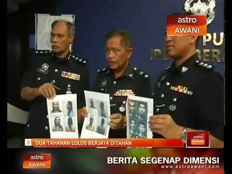 Dua tahanan lolos berjaya ditahan