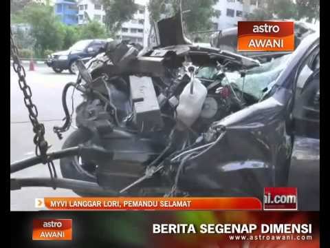 Myvi langgar lori, pemandu selamat