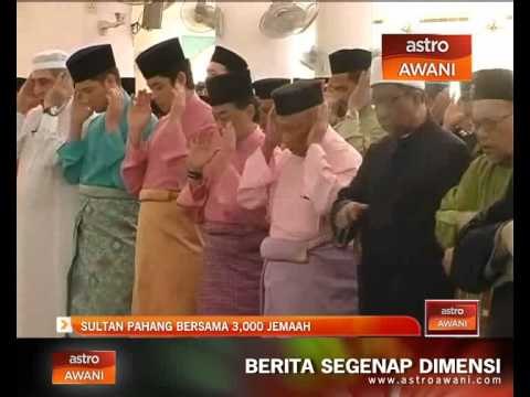 Solat sunat Aidilfitri: Sultan Pahang bersama 3,000 jemaah
