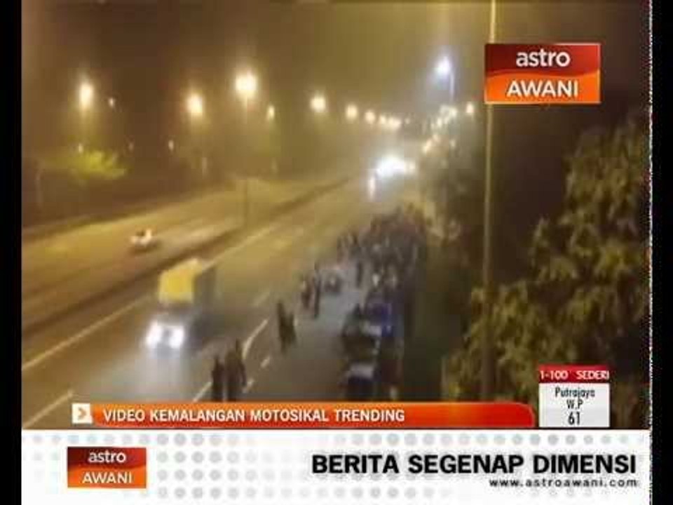Video kemalangan motosikal di KESAS trending
