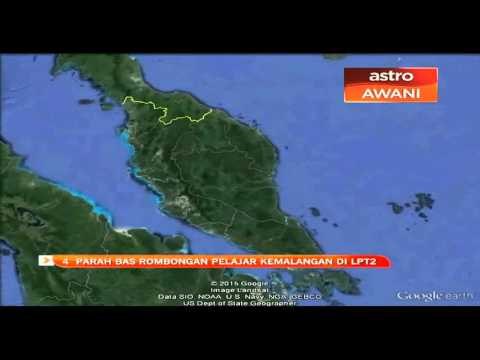 Empat parah bas rombongan lawatan pelajar kemalangan di LPT2