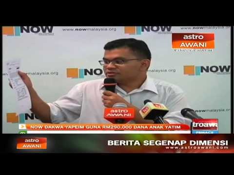 NOW dakwa yapeim guna RM290,000 dana anak yatim