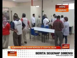 Kemudahan bagi sukan berkuda di Hospital Ekuin