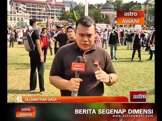 Video herunterladen: Perhimpunan Aman Gaza di Dataran Merdeka (5:00ptg)