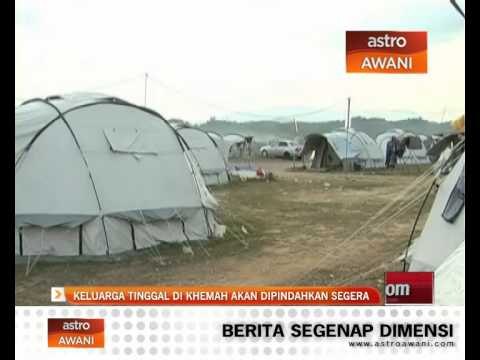 Keluarga tinggal di khemah akan dipindahkan segera