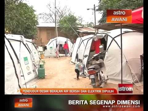 Penduduk desak bekalan air bersih dan elektrik pulih