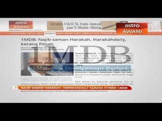 Najib saman Harakah, Harakahdaily kerana fitnah 1MDB