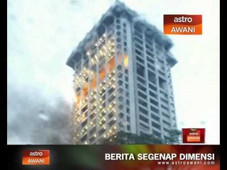 Menara Bukit Aman terbakar