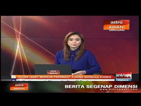 Hujan lebat monsun peringkat kuning bermula Khamis