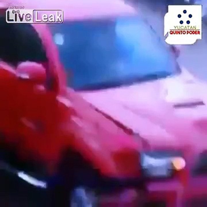 Man in street gets plowed over by a truck
