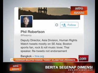 Cadangan Malaysia sebagai transit selamatkan #rohingya