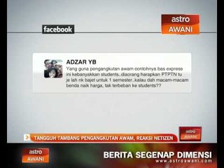 Tangguh tambang pengangkutan awam, reaksi netizen