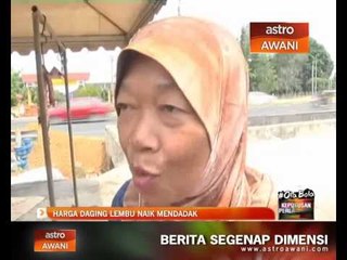 Harga daging lembu naik mendadak