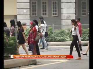 Hentikan penjualan sijil cuti sakit dalam talian