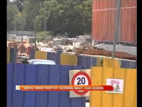 Tebing tanah runtuh: Seorang maut, dua cedera