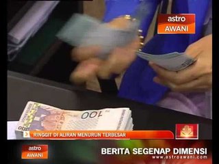 Ringgit di aliran menurun terbesar