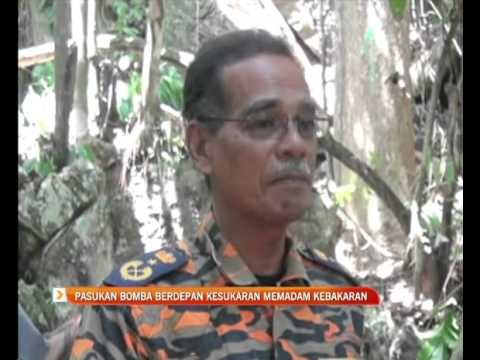 Pasukan bomba berdepan kesukaran memadam kebakaran