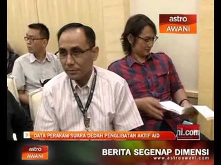 Data perakam suara dedah penglibatan aktif Aidana