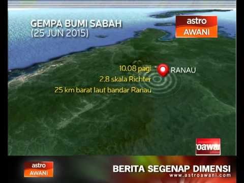 Tiga gempa bumi lemah landa Sabah