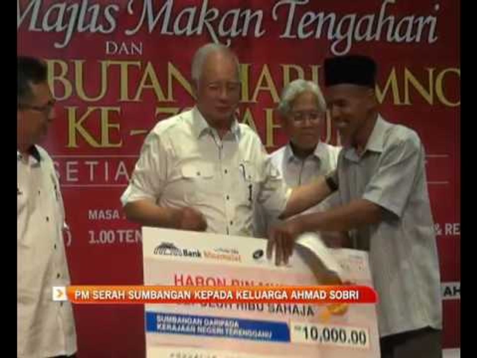 PM serah sumbangan kepada keluarga Ahmad Sobri