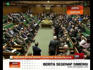Parlimen Britain sokong penubuhan negara Palestin