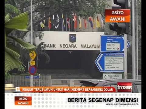 Ringgit terus jatuh untuk hari keempat