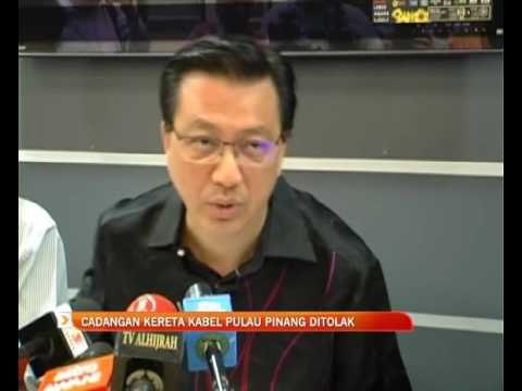 Cadangan kereta kabel Pulau Pinang ditolak